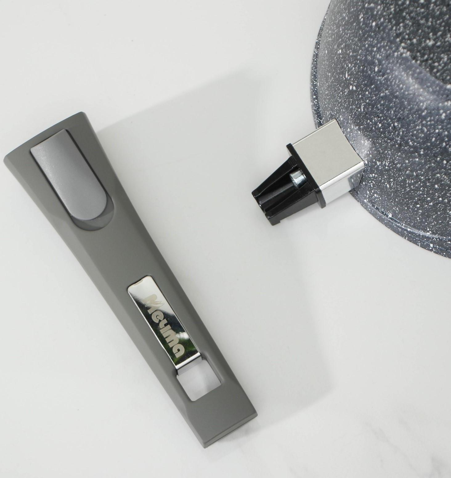 Набор посуды №1 «Гранит», 3 предмета: сковорода d=26 см, ковш 1,7 л, кастрюля 5 л, крышки, антипригарное покрытие