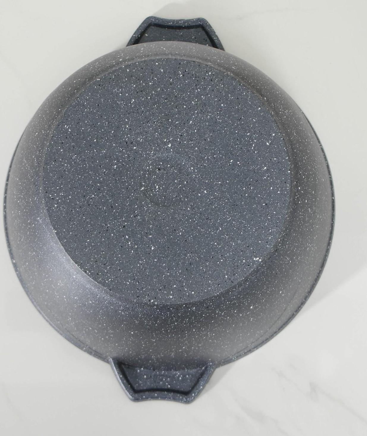 Набор посуды №1 «Гранит», 3 предмета: сковорода d=26 см, ковш 1,7 л, кастрюля 5 л, крышки, антипригарное покрытие