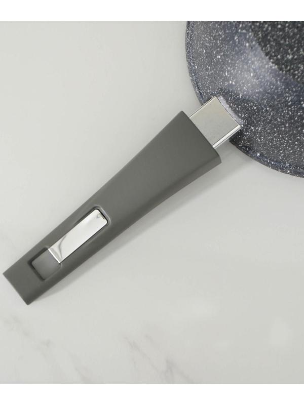 Набор посуды №1 «Гранит», 3 предмета: сковорода d=26 см, ковш 1,7 л, кастрюля 5 л, крышки, антипригарное покрытие