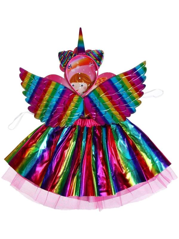Карнавальный набор «Единорог», 3 предмета: ободок, крылья, юбка