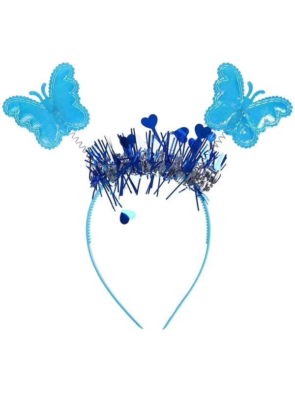 Карнавальный набор «Бабочка», 3 предмета: крылья, ободок, жезл, цвет синий