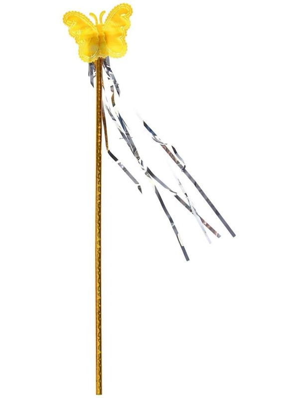 Карнавальный набор «Бабочка», 3 предмета: крылья, ободок, жезл, цвет золотой