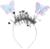 Карнавальный набор «Бабочка», 3 предмета: крылья, ободок, жезл, цвет серебряный
