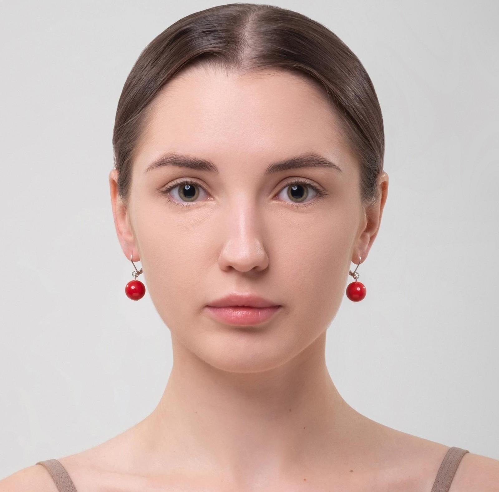 Серьги посеребрение шар №12 