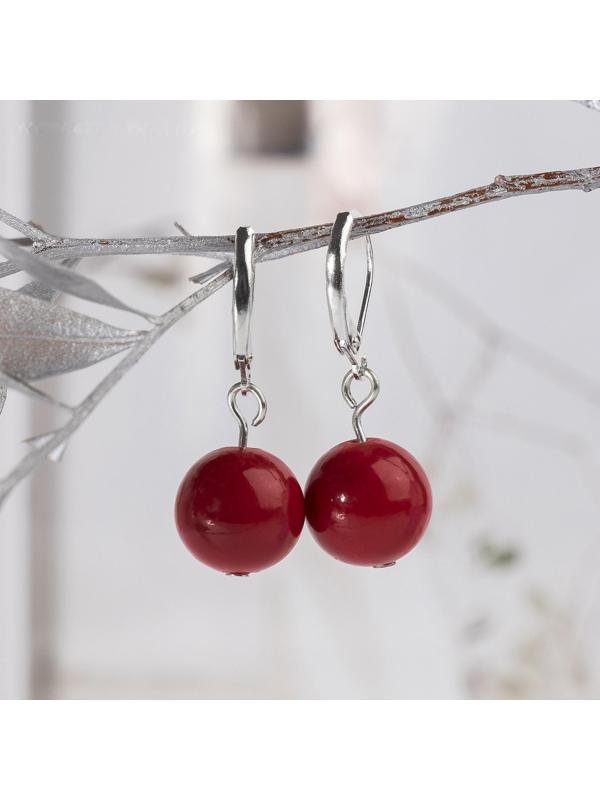 Серьги посеребрение шар №12 