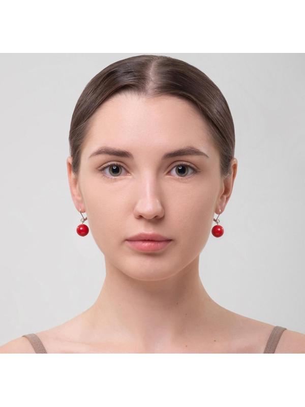 Серьги посеребрение шар №12 