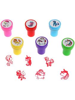 Печать цветная «Весёлые единороги», набор 6 шт.