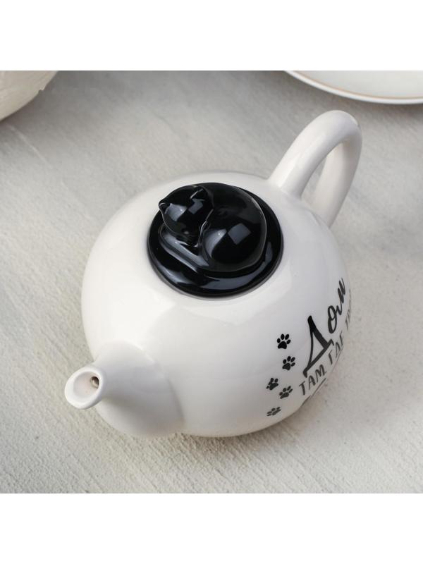 Чайник «Дом там, где твой кот», 350 мл