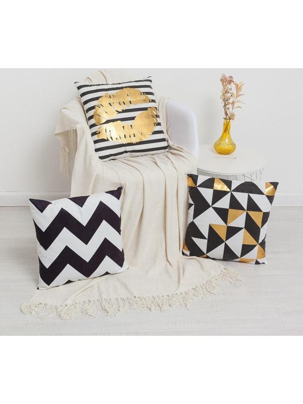 Наволочка декоративная Этель «Зигзаги» 42 х 42 см, 100% п/э