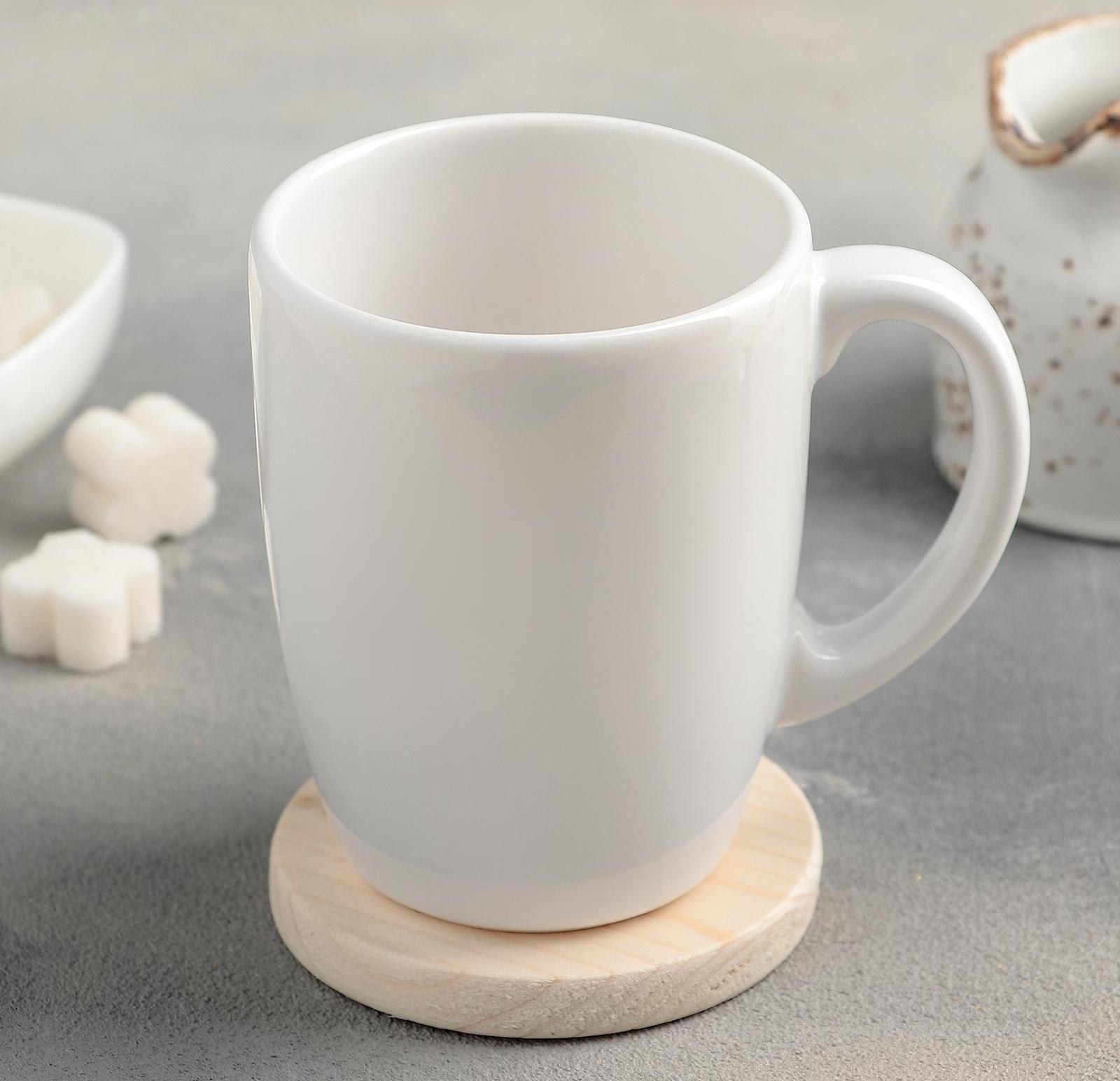 Подставка под кружку «Чаепитие», 7,5×1 см, сосна