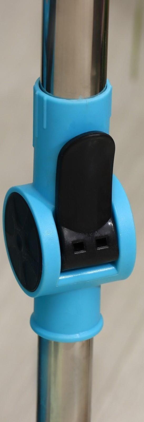 Набор для уборки: ведро на колёсиках с металлической центрифугой 18 л, швабра, запасная насадка из микрофибры, цвет синий