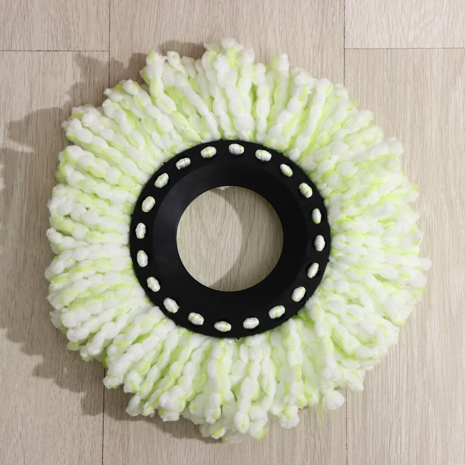 Набор для уборки: ведро на колёсиках с металлической центрифугой 18 л, швабра, запасная насадка из микрофибры, цвет синий