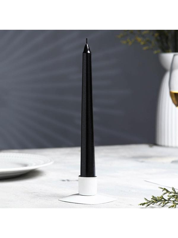 Набор Свечей античных, 1,9х 20 см, 6 штук, чёрный металлик