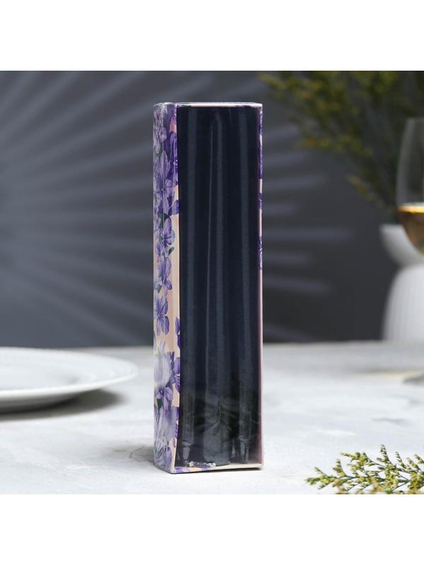 Набор Свечей античных, 1,9х 20 см, 6 штук, чёрный металлик