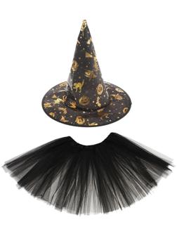 Карнавальный набор «Ведьмочка», юбка, шляпа, 3-5 лет, обхват головы 54 см