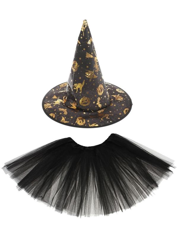 Карнавальный набор «Ведьмочка», юбка, шляпа, 3-5 лет, обхват головы 54 см