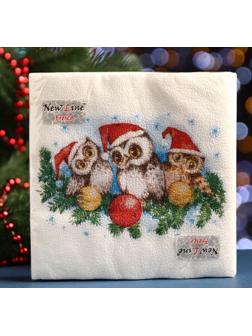 Новогодние салфетки бумажные Fresco 