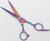 Ножницы парикмахерские с упором «Premium», загнутые кольца, лезвие — 6 см, цвет хамелеон
