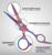 Ножницы парикмахерские с упором «Premium», загнутые кольца, лезвие — 6 см, цвет хамелеон