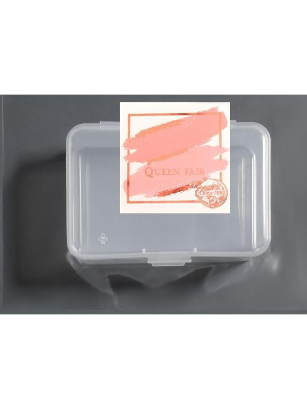 Органайзер для хранения, с крышкой, 12 × 9 × 6,5 см, цвет прозрачный