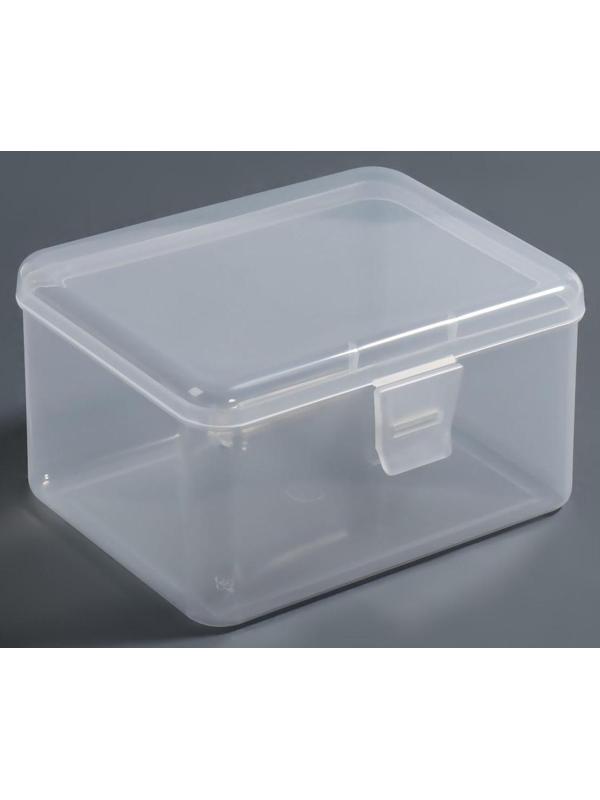 Органайзер для хранения, с крышкой, 12 × 9 × 6,5 см, цвет прозрачный