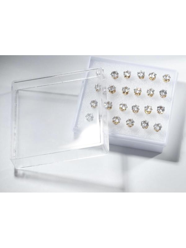 Пусеты в коробочке набор 12 пар 