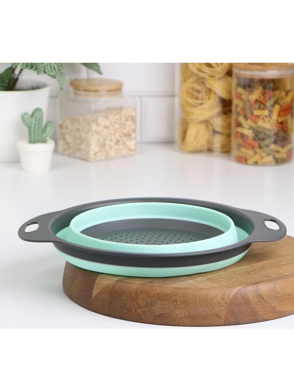 Дуршлаг складной Доляна «Компакт», d=24,3 см, цвет МИКС