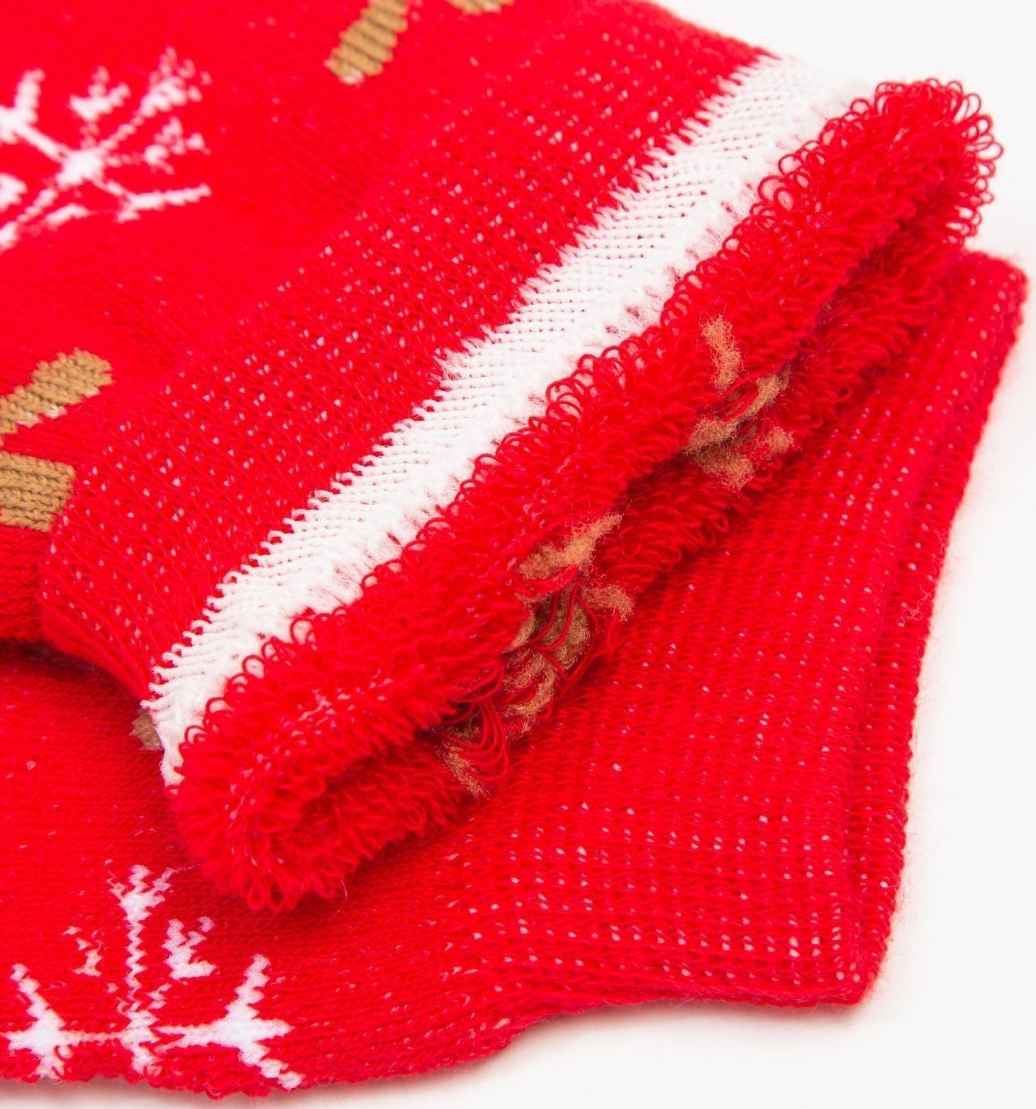 Носки женские махровые, цвет красный, размер 25