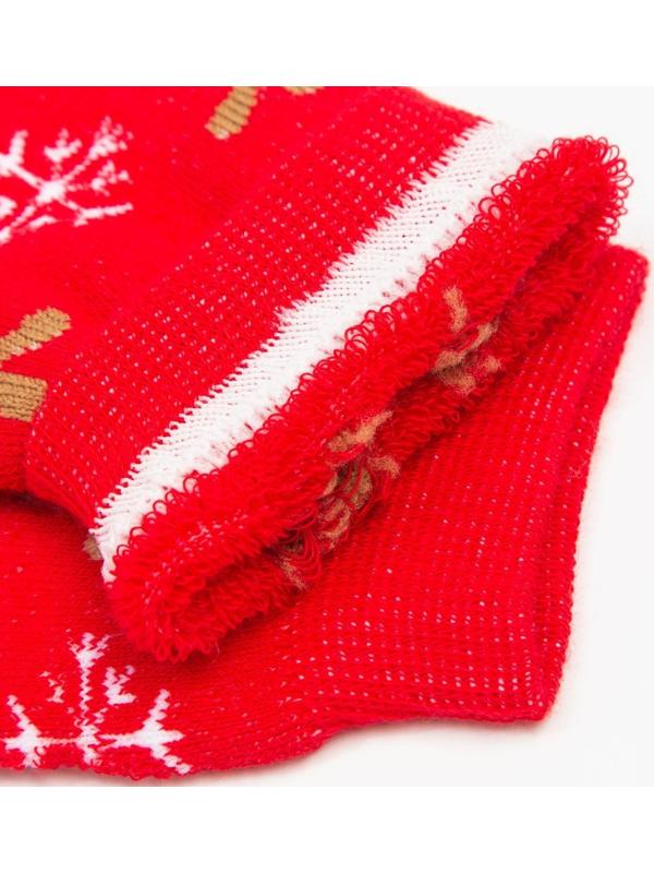 Носки женские махровые, цвет красный, размер 25