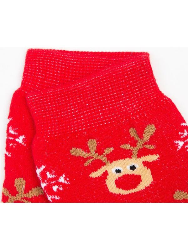 Носки женские махровые, цвет красный, размер 25