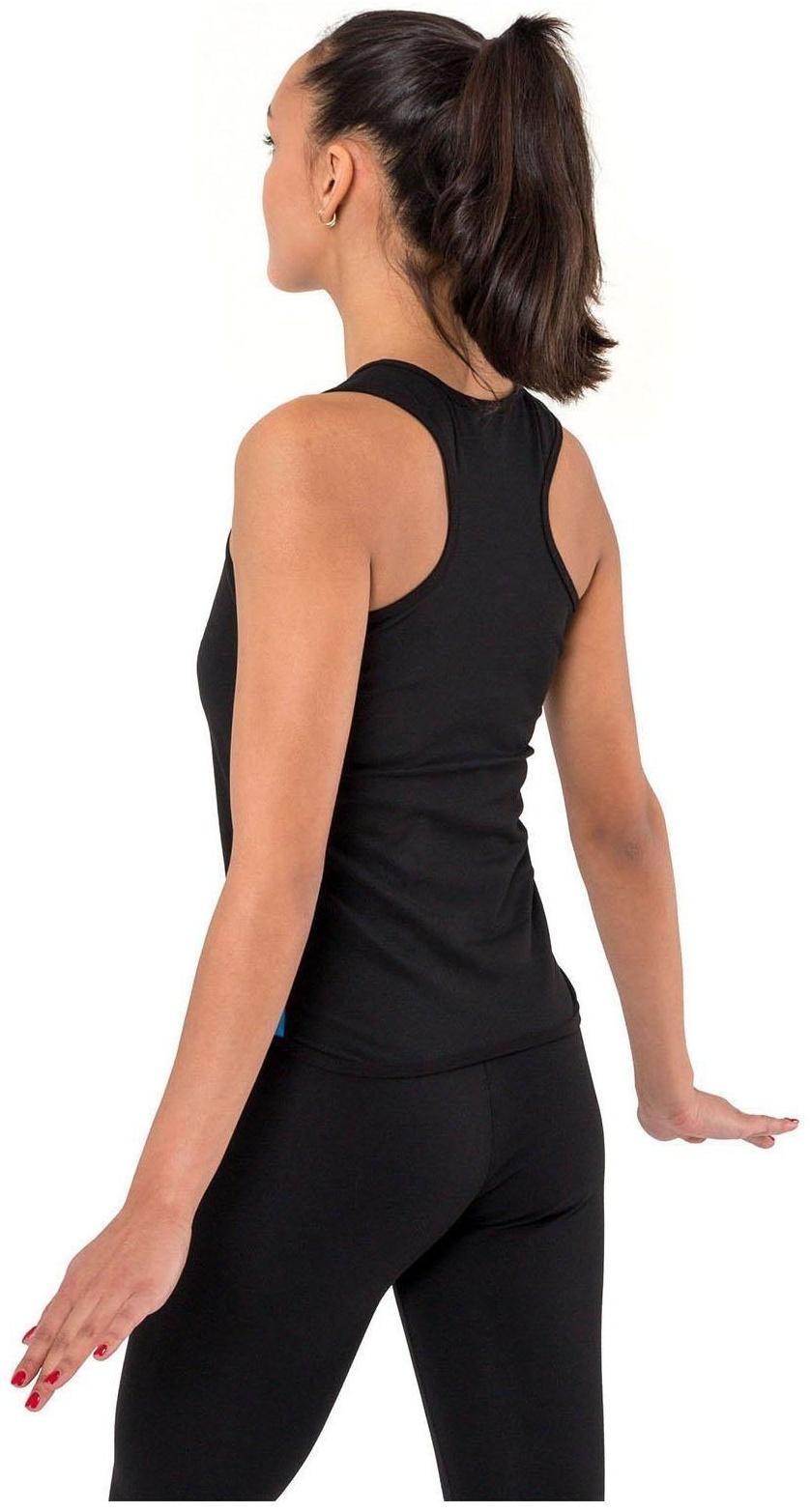 Майка-борцовка с лампасами, цвет чёрный/бирюза, размер 44