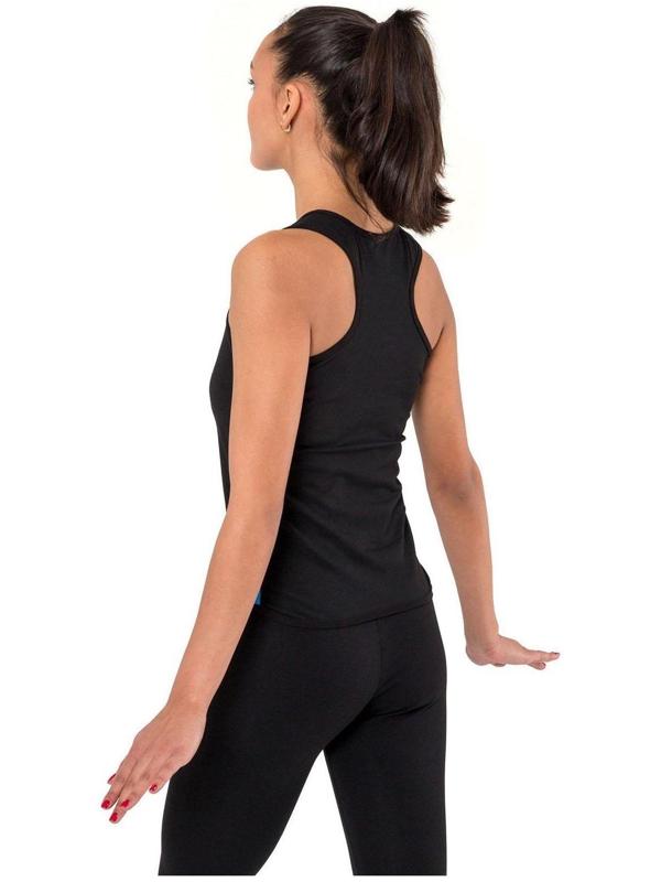 Майка-борцовка с лампасами, цвет чёрный/бирюза, размер 44