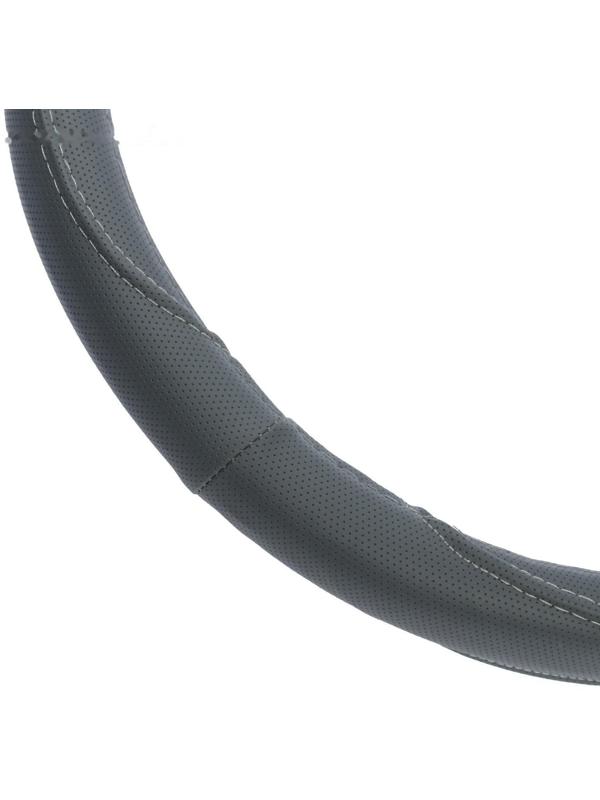 Оплетка Cartage, кожа PU, перфорация, размер 38 см, серый
