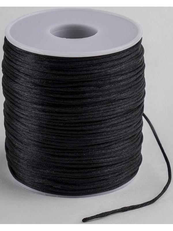 Шнур нейлоновый на бобине d=1мм L=100м, цвет чёрный