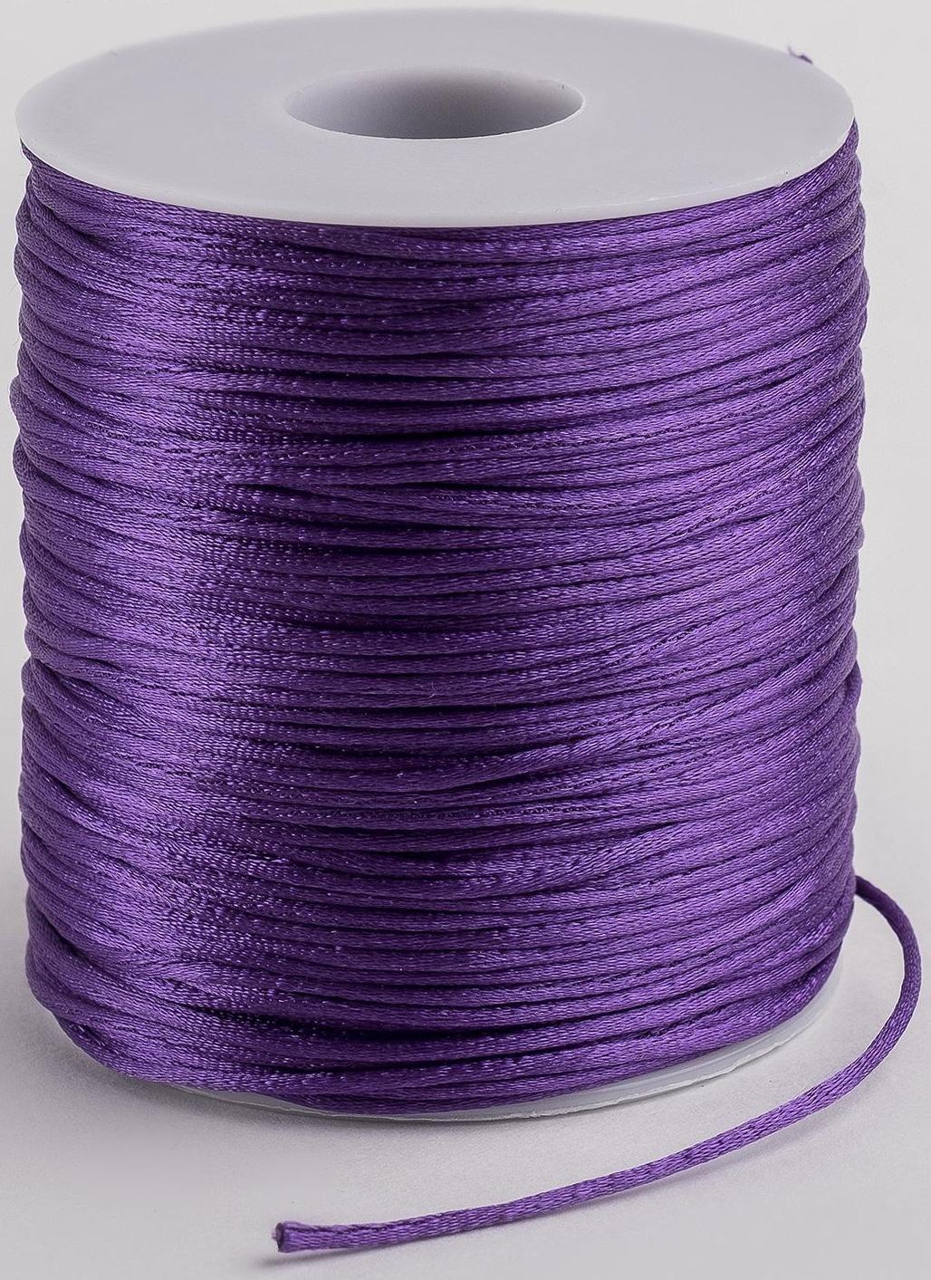 Шнур нейлоновый на бобине d=1мм L=100м, цвет фиолетовый