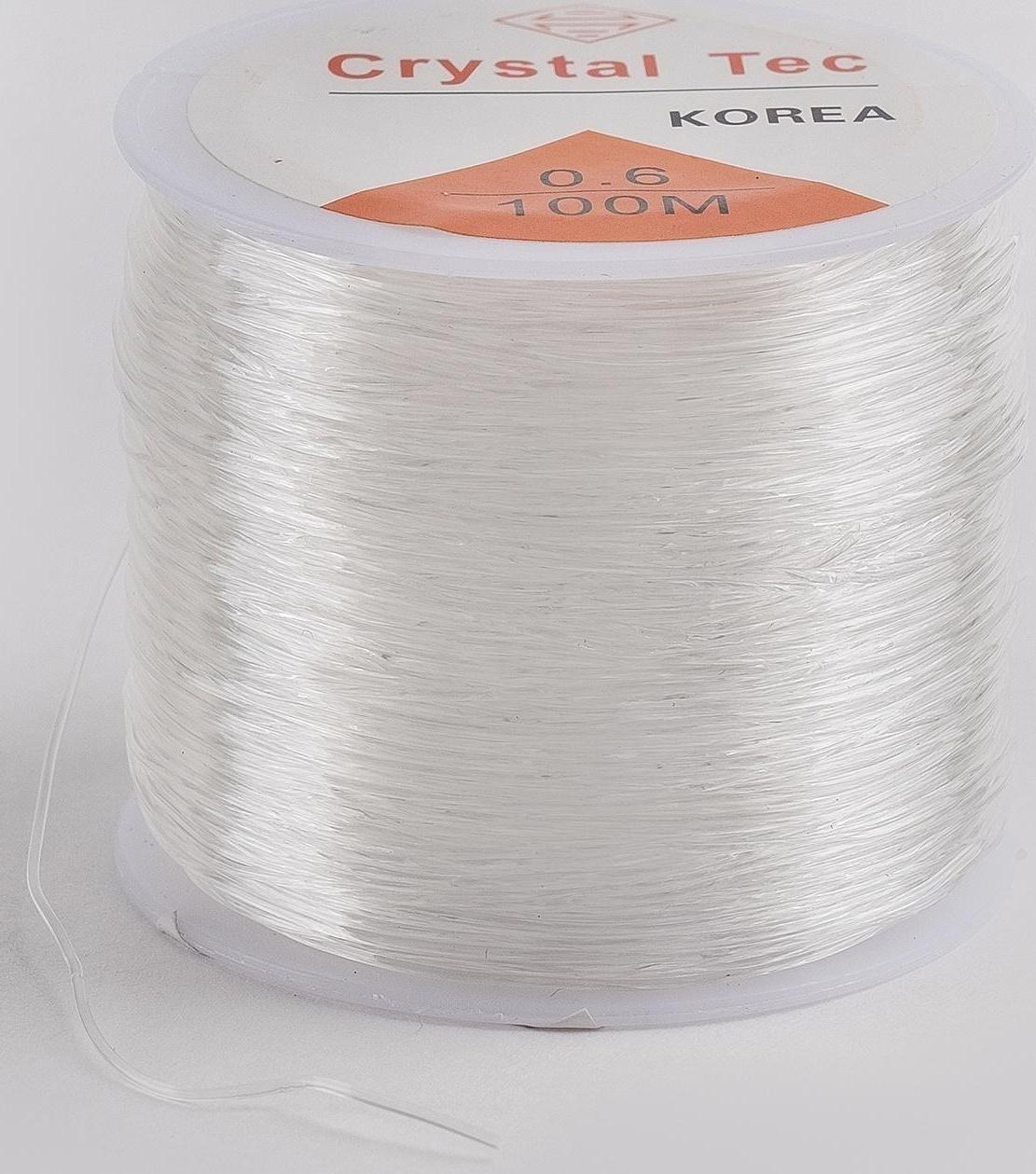 Нить силиконовая (резинка) d=0,6мм, L=100м, прозрачная