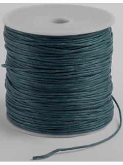 Шнур вощёный из полиэстра на бобине, d = 1 мм, L = 70 м, цвет зелёный