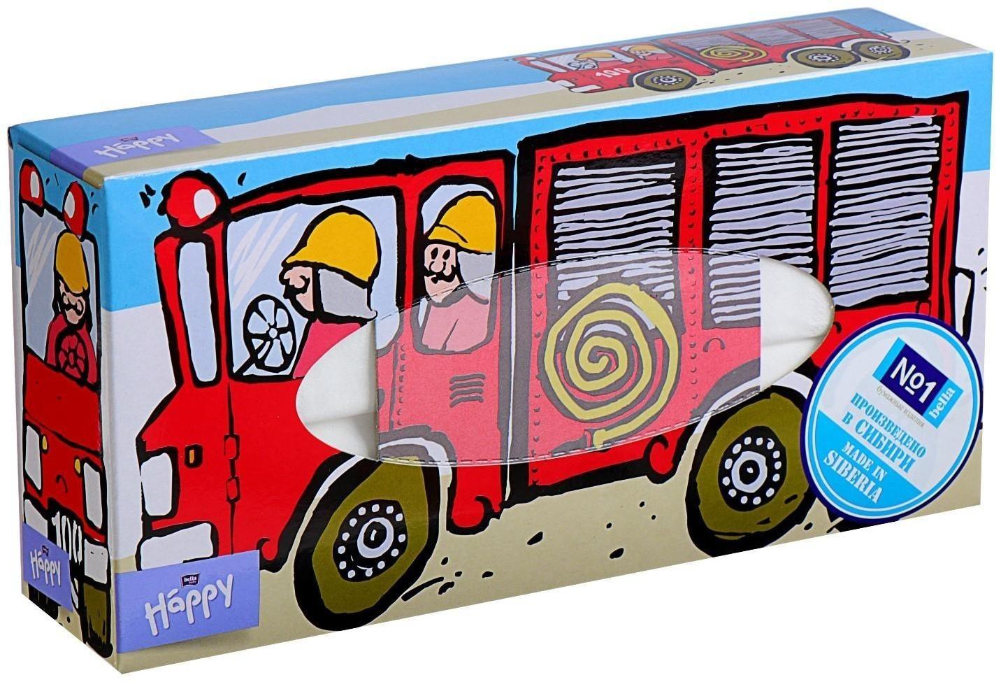 Платочки бумажные Happy: Happy по 100 шт