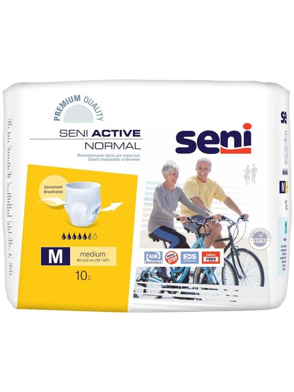 Трусы впитывающие для взрослых, Seni ACTIVE NORMAL medium, по 10 шт.