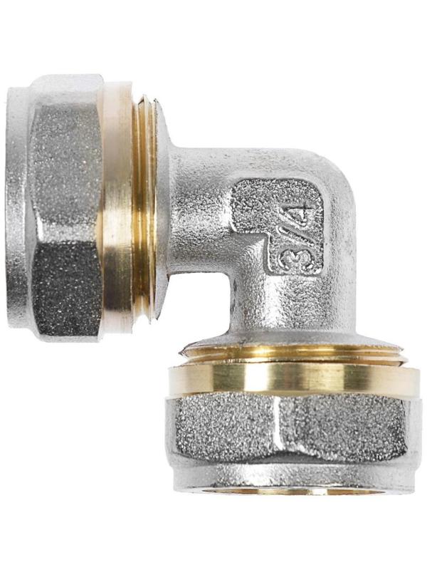 Уголок OTMO, обжимной, 20 мм, латунь