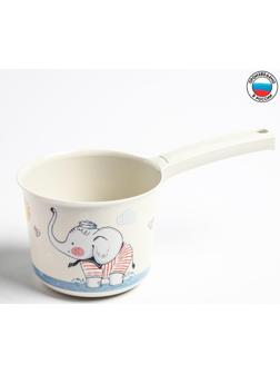 Ковш для купания и мытья головы, детский банный ковшик, хозяйственный 1,5 л., ДЕКО, «Слоник»