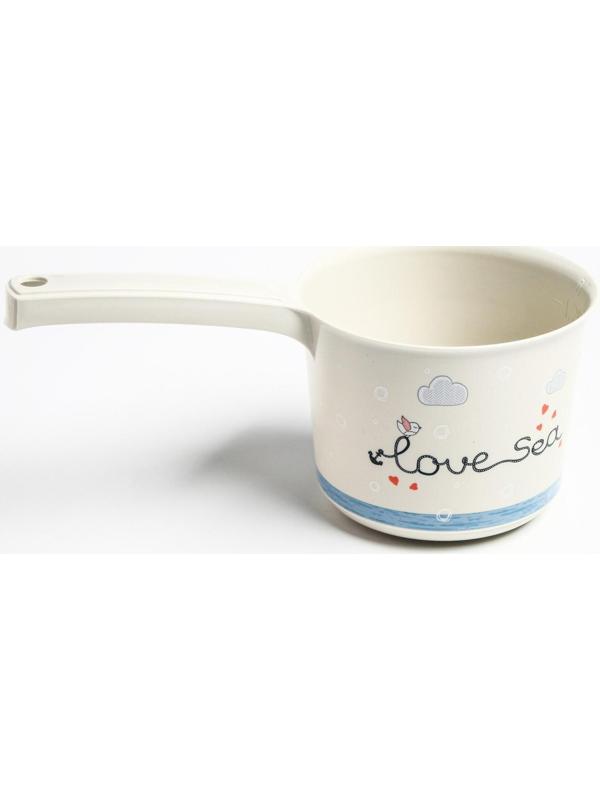 Ковш для купания и мытья головы, детский банный ковшик, хозяйственный 1,5 л., ДЕКО, «Слоник»