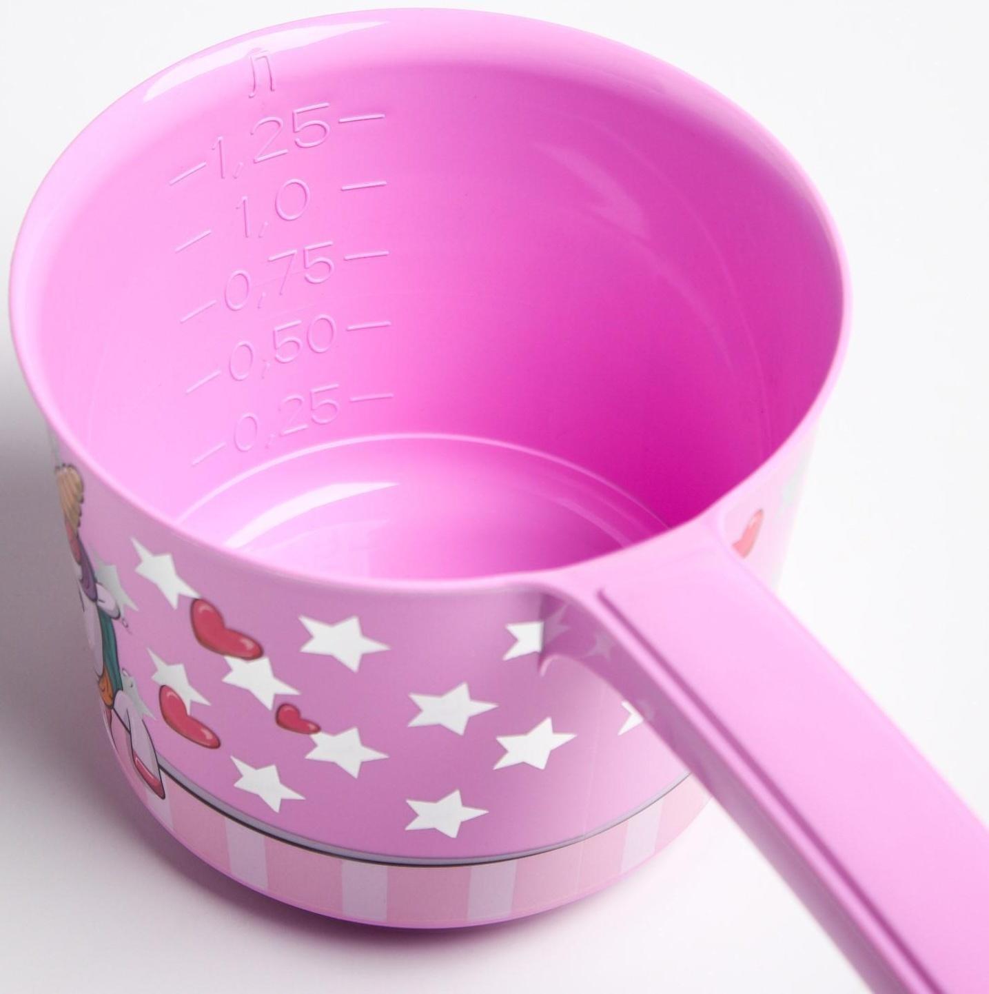 Ковш для купания и мытья головы, детский банный ковшик, хозяйственный 1,5 л., ДЕКО, «Единорог»