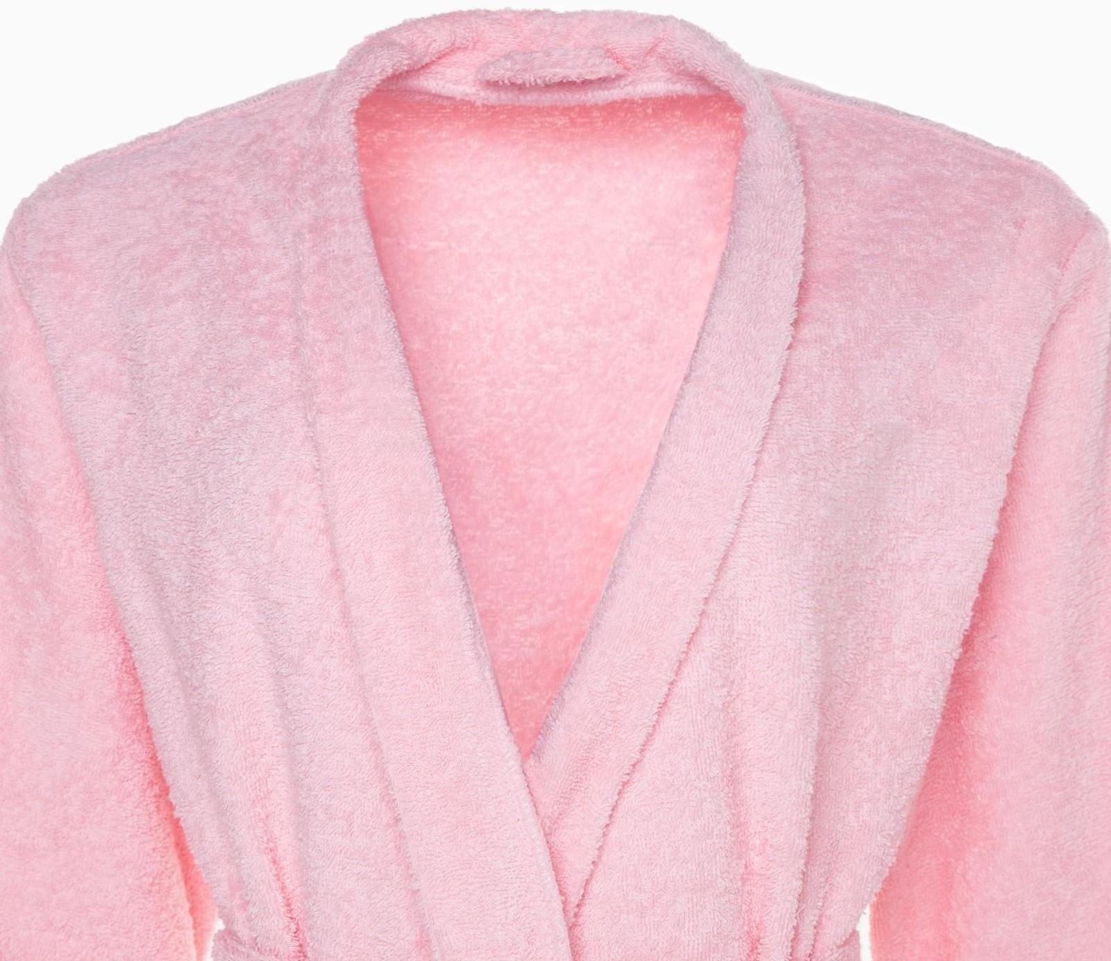 Халат махровый Экономь и Я женский, размер 46-48 цвет нежно-розовый, 100% хлопок, 320 гр/м2