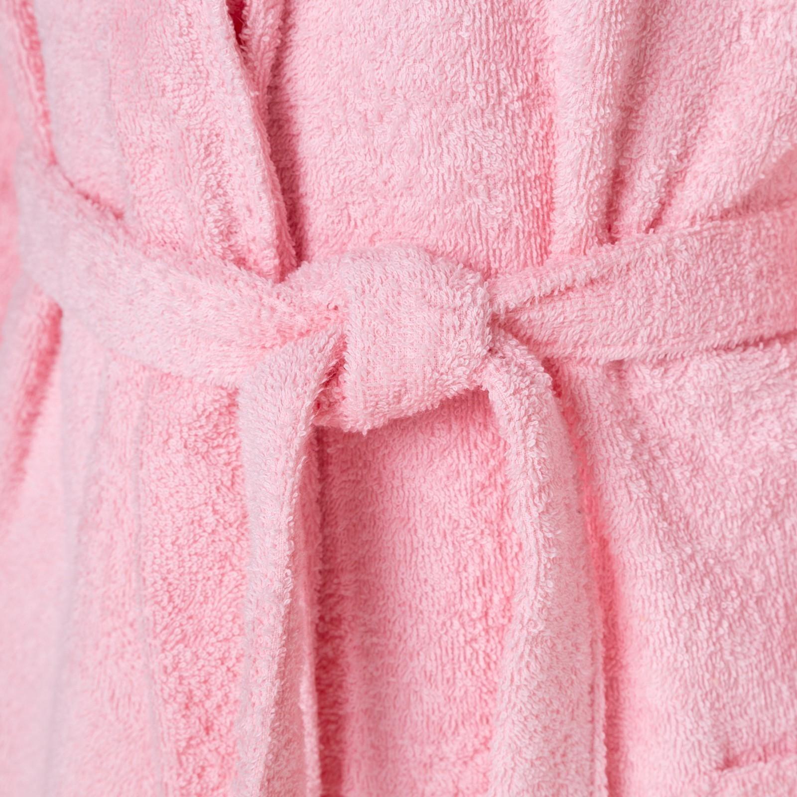 Халат махровый Экономь и Я женский, размер 46-48 цвет нежно-розовый, 100% хлопок, 320 гр/м2