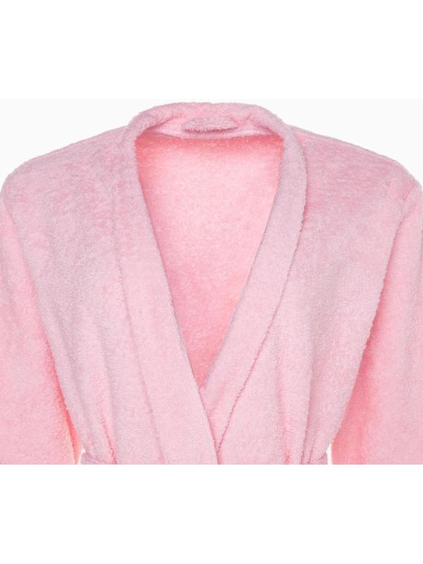Халат махровый Экономь и Я женский, размер 46-48 цвет нежно-розовый, 100% хлопок, 320 гр/м2