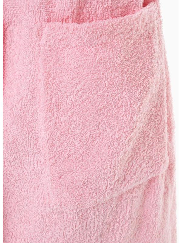 Халат махровый Экономь и Я женский, размер 46-48 цвет нежно-розовый, 100% хлопок, 320 гр/м2