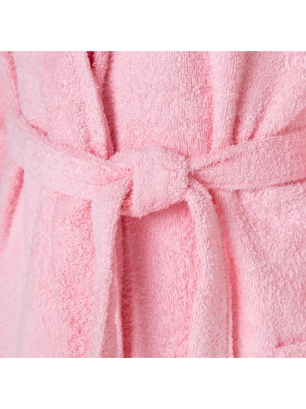 Халат махровый Экономь и Я женский, размер 46-48 цвет нежно-розовый, 100% хлопок, 320 гр/м2