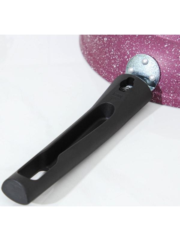 Сковорода Trendy style, d=24 см, съёмная ручка, антипригарное покрытие, цвет фиолетовый