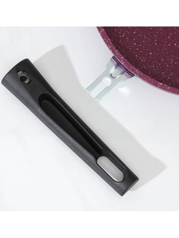 Сковорода Trendy style, d=24 см, съёмная ручка, антипригарное покрытие, цвет фиолетовый